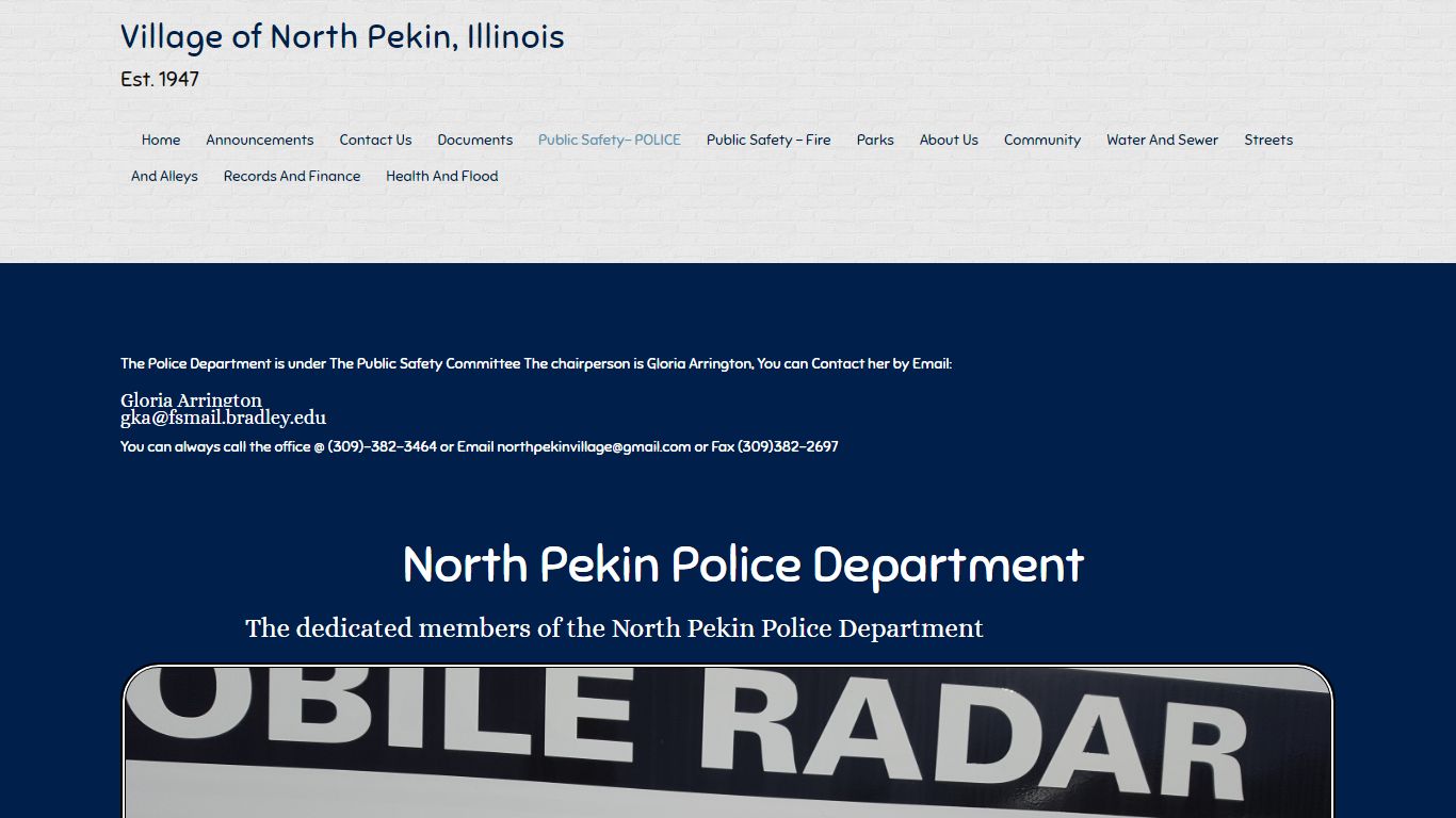 North Pekin Police Department - Village of North Pekin, Illinois